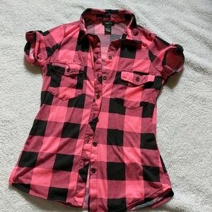Rue21 XS plaid button down.